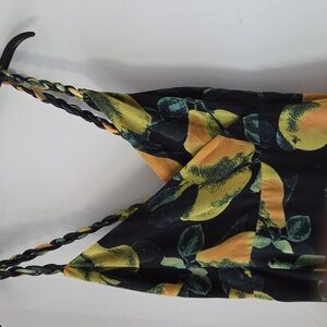 L'ATISTE Black and Yellow Maxi Dress